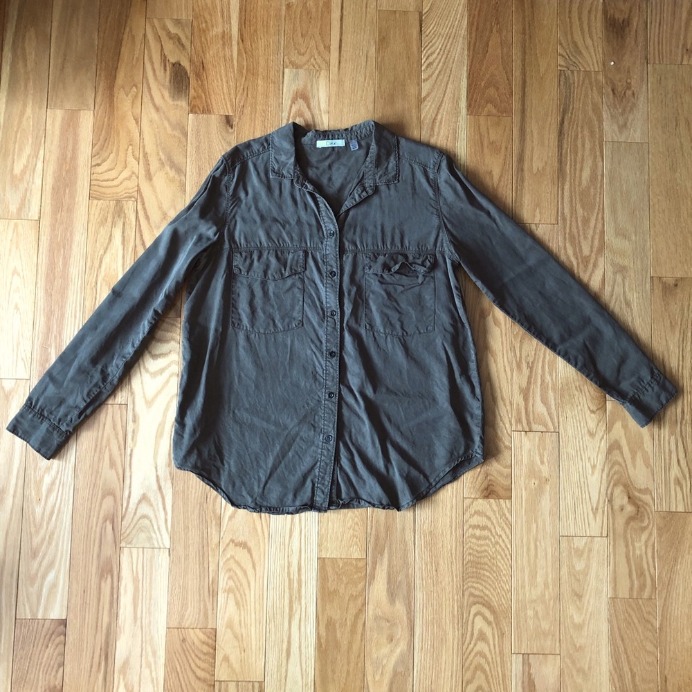 Dex Army Green Button Up Long Sleeve